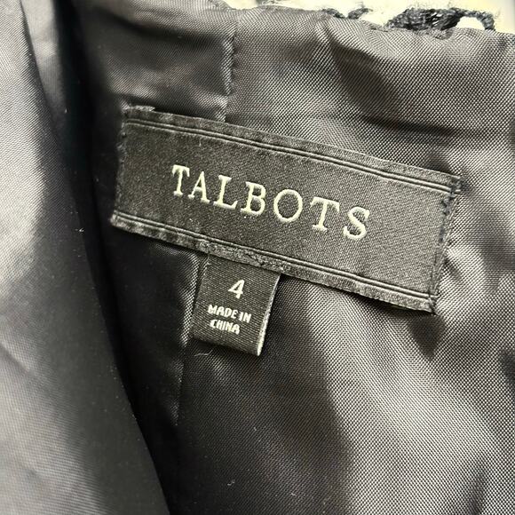 Talbots Lace Pencil Skirt, Black and White, Floral, Lined, Floral, Size 4 - Picture 5 of 8